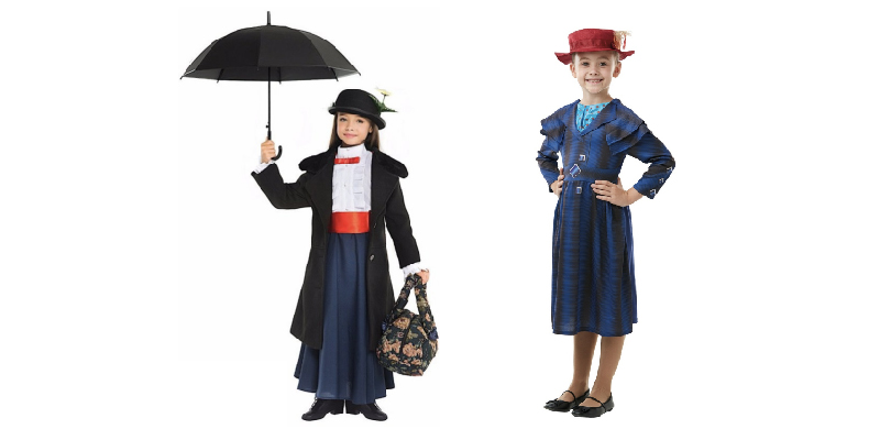 Kids Victorian Nanny Costume Mary World Book Day Week Fancy Dress poppins  Girls